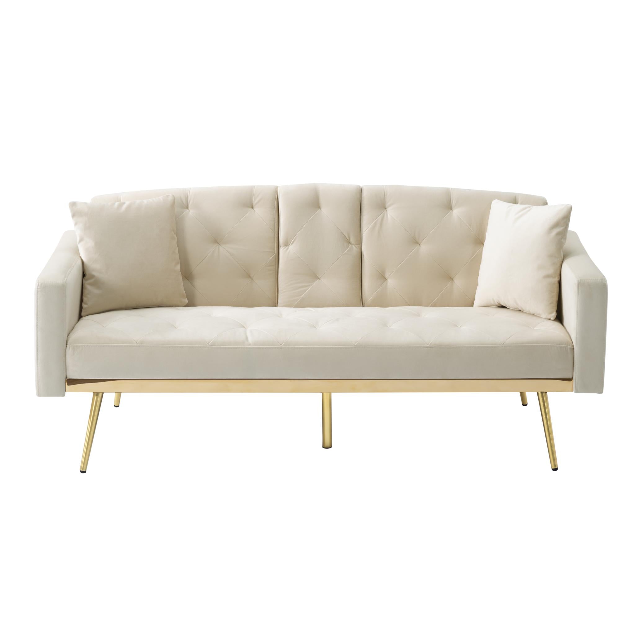 Creme Futon Sofa bed