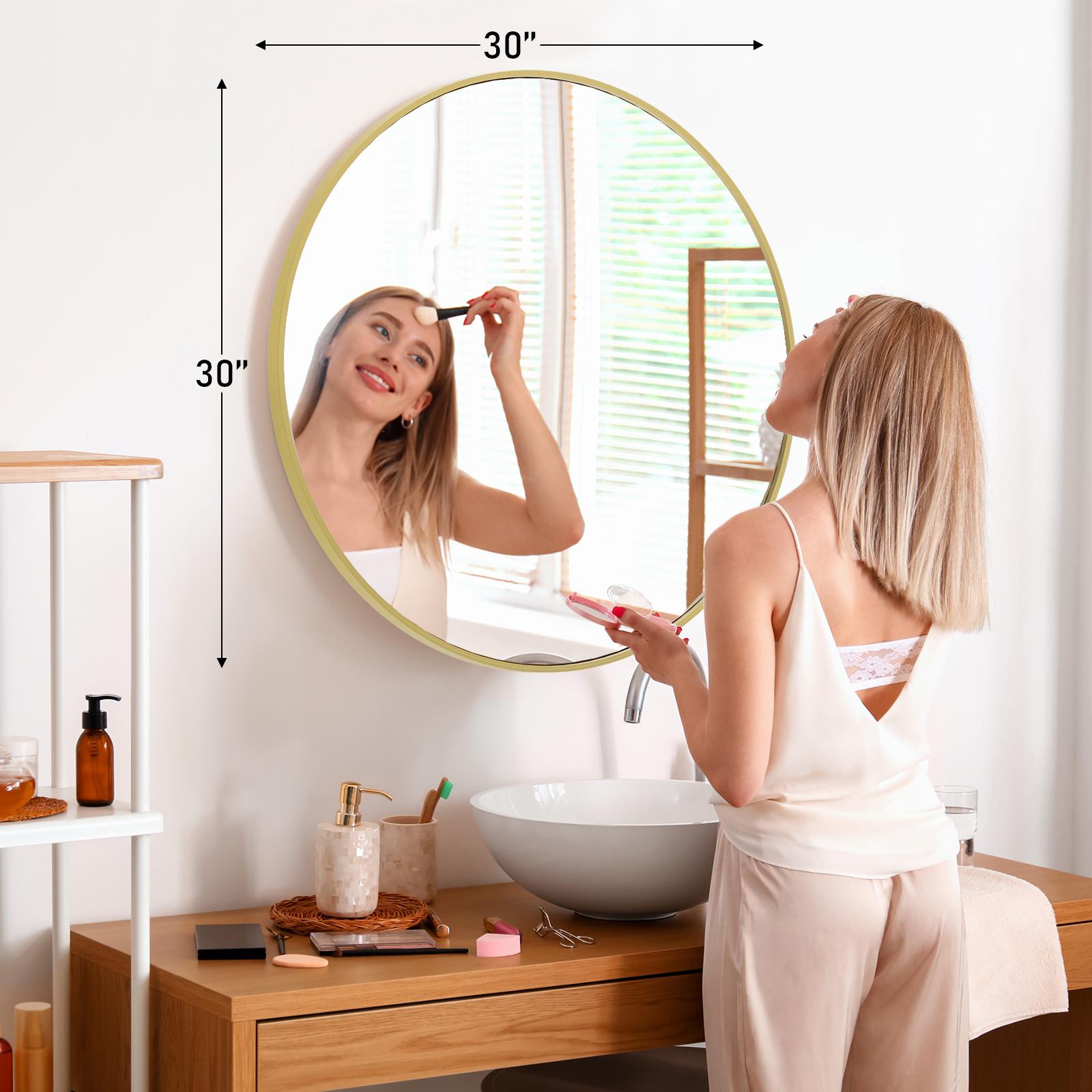 Gold Round Wall Mirror 30 Inch