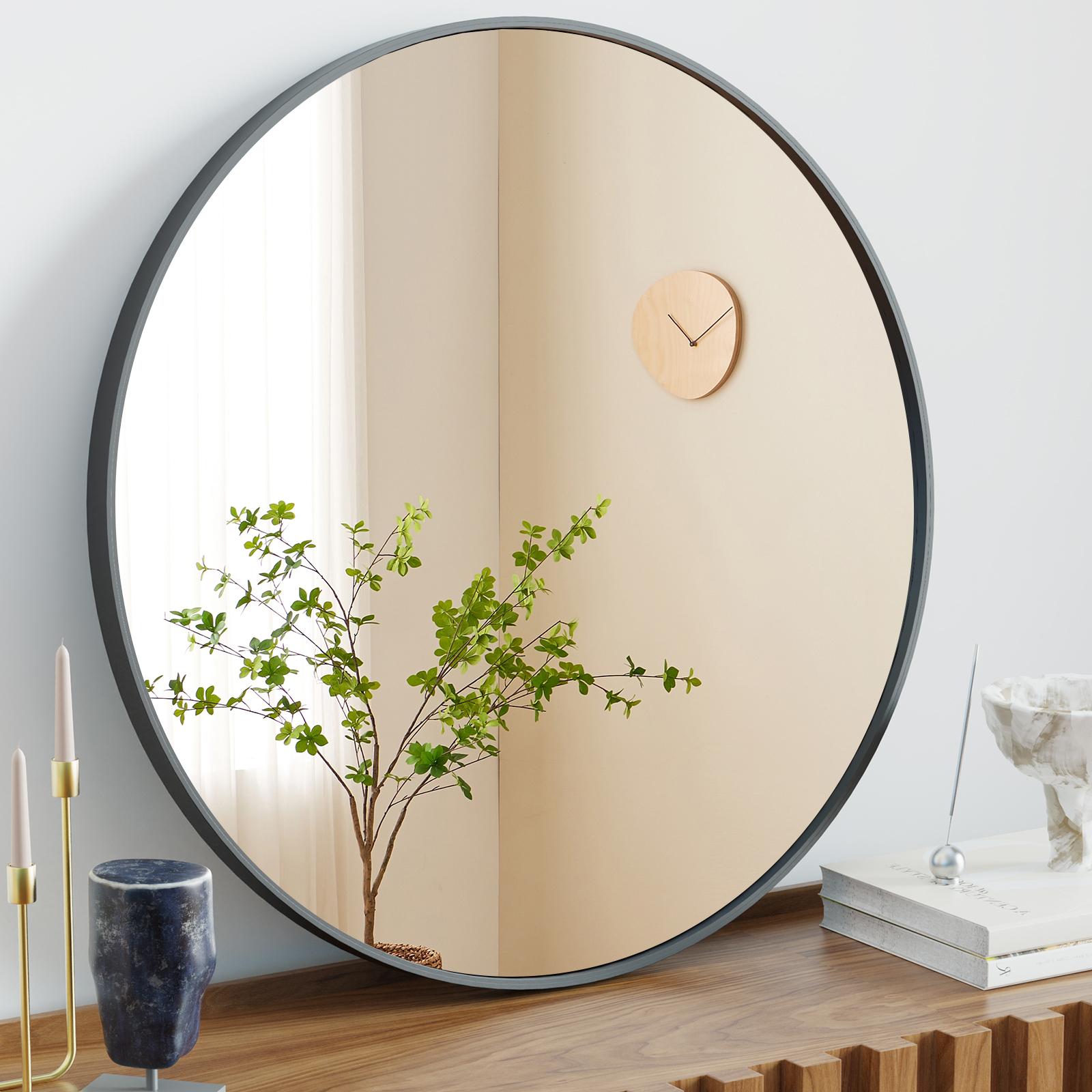 Black Round Wall Mirror 30 Inch