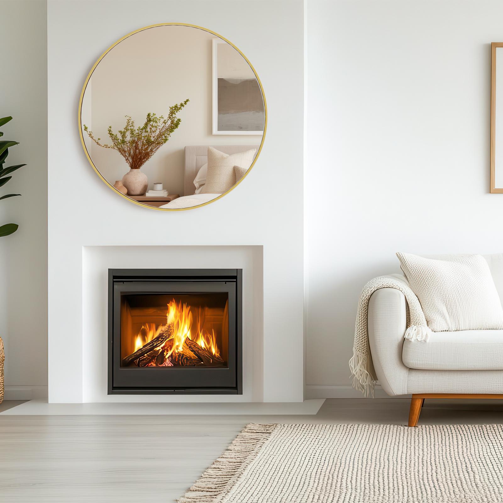 Gold Round Wall Mirror 30 Inch