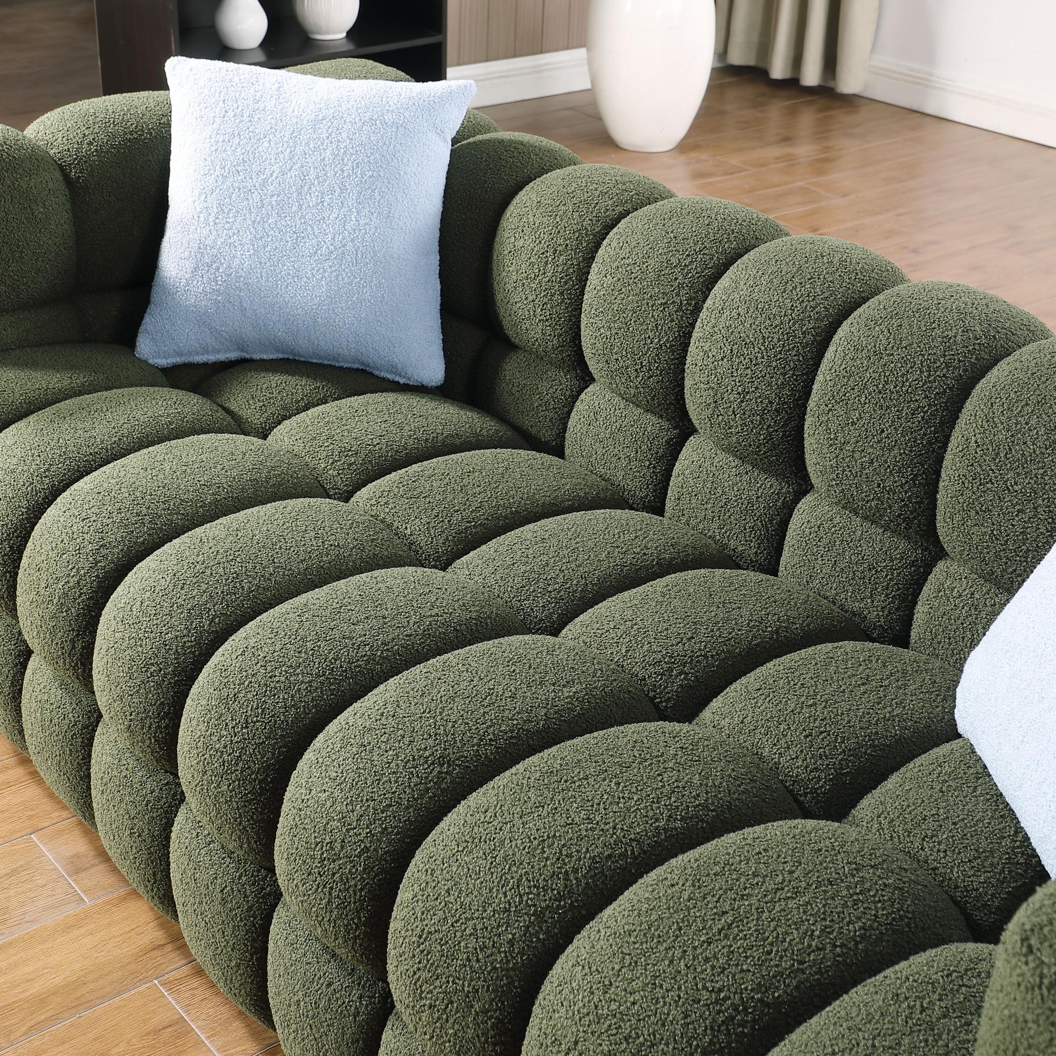 Green Marshmallow Sofa ,3 seater