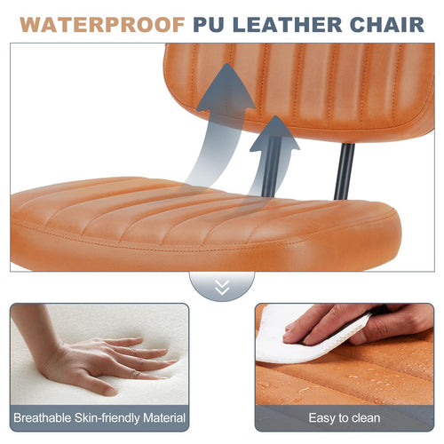 Adjustable Height 360° Rolling Swivel Computer Task Chair without Arm