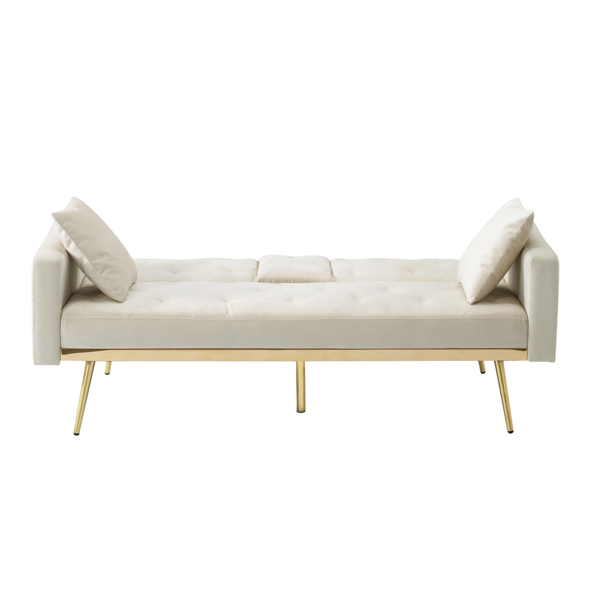 Creme Futon Sofa bed