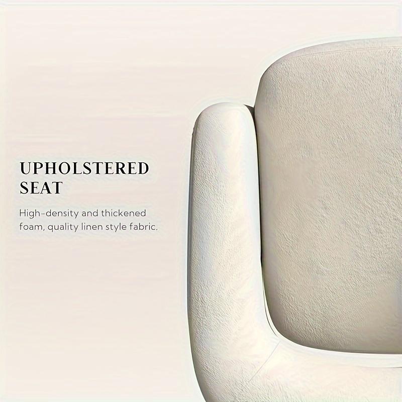 Creme Modern Velvet Swivel Barrel Chair – 360° Rotating Accent Chair