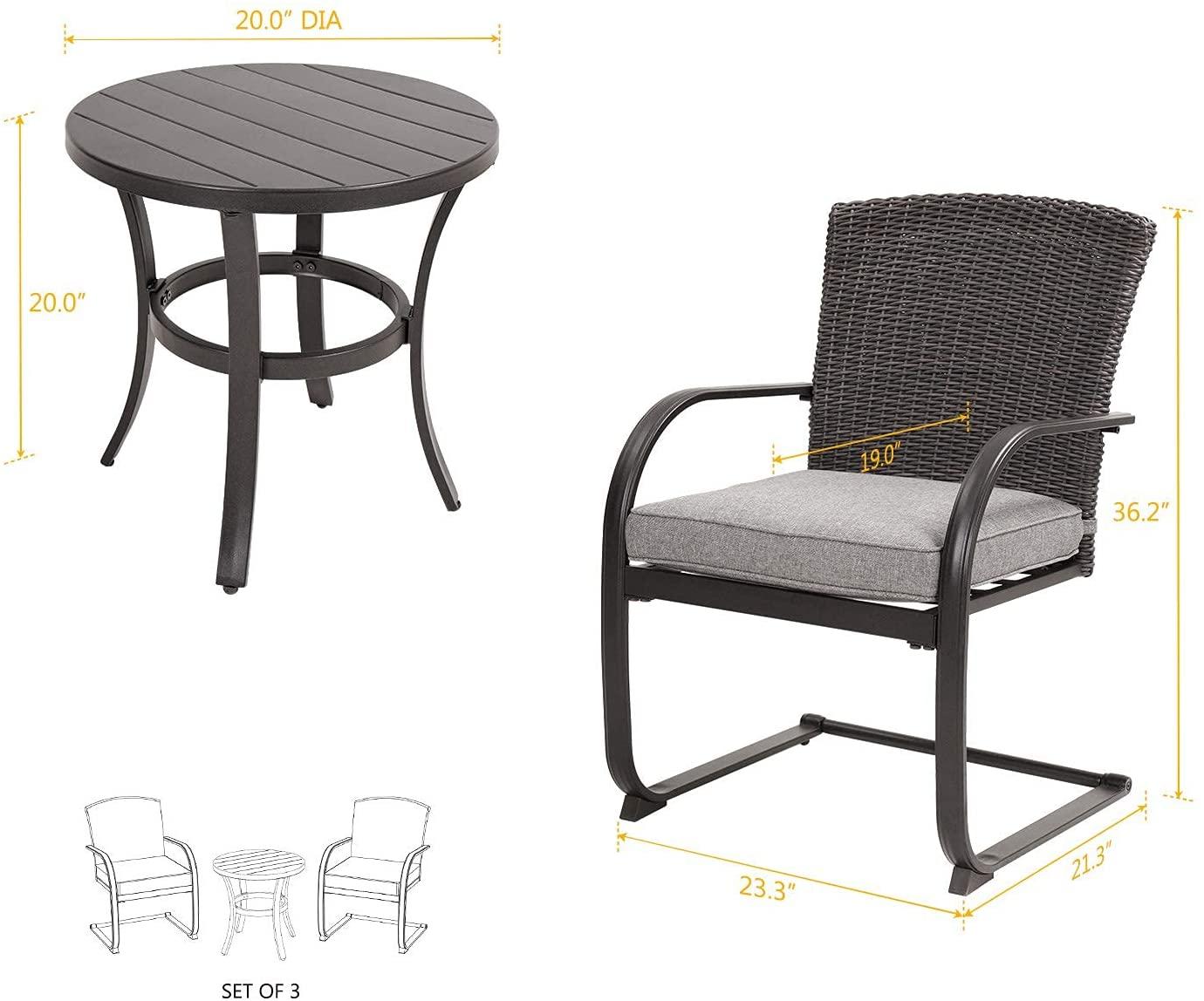 3 Piece Outdoor Patio Furniture