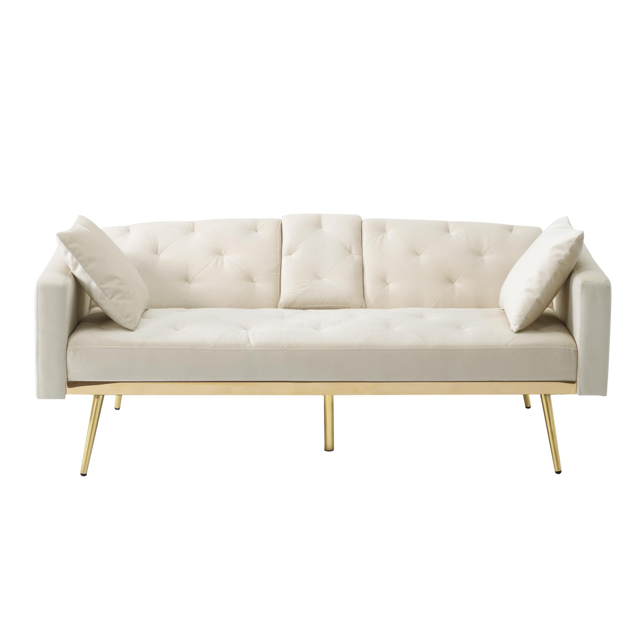 Creme Futon Sofa bed