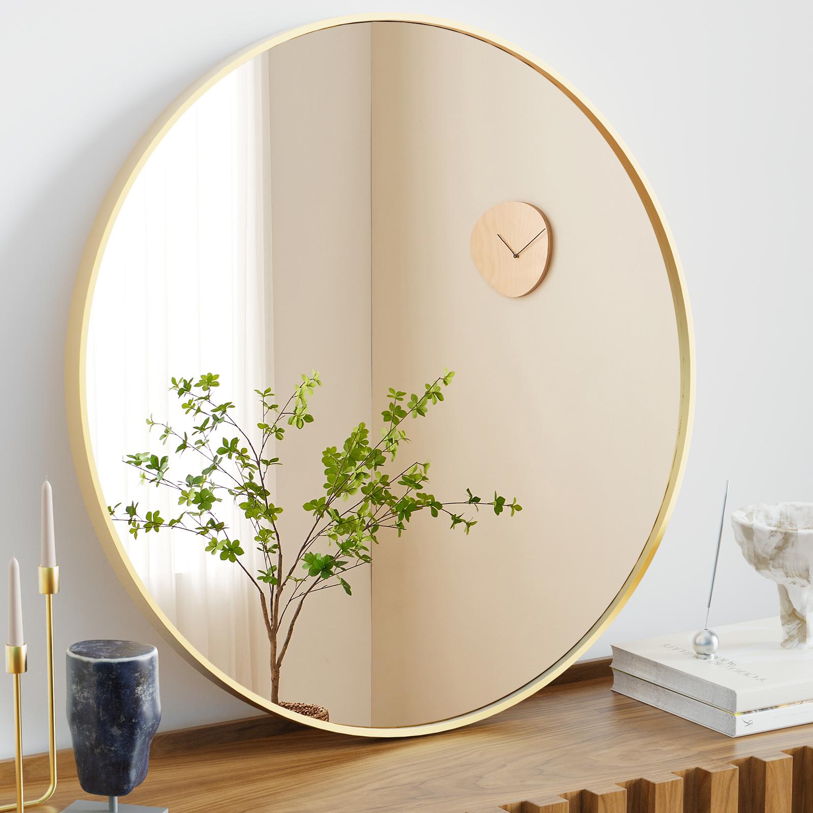 Gold Round Wall Mirror 30 Inch