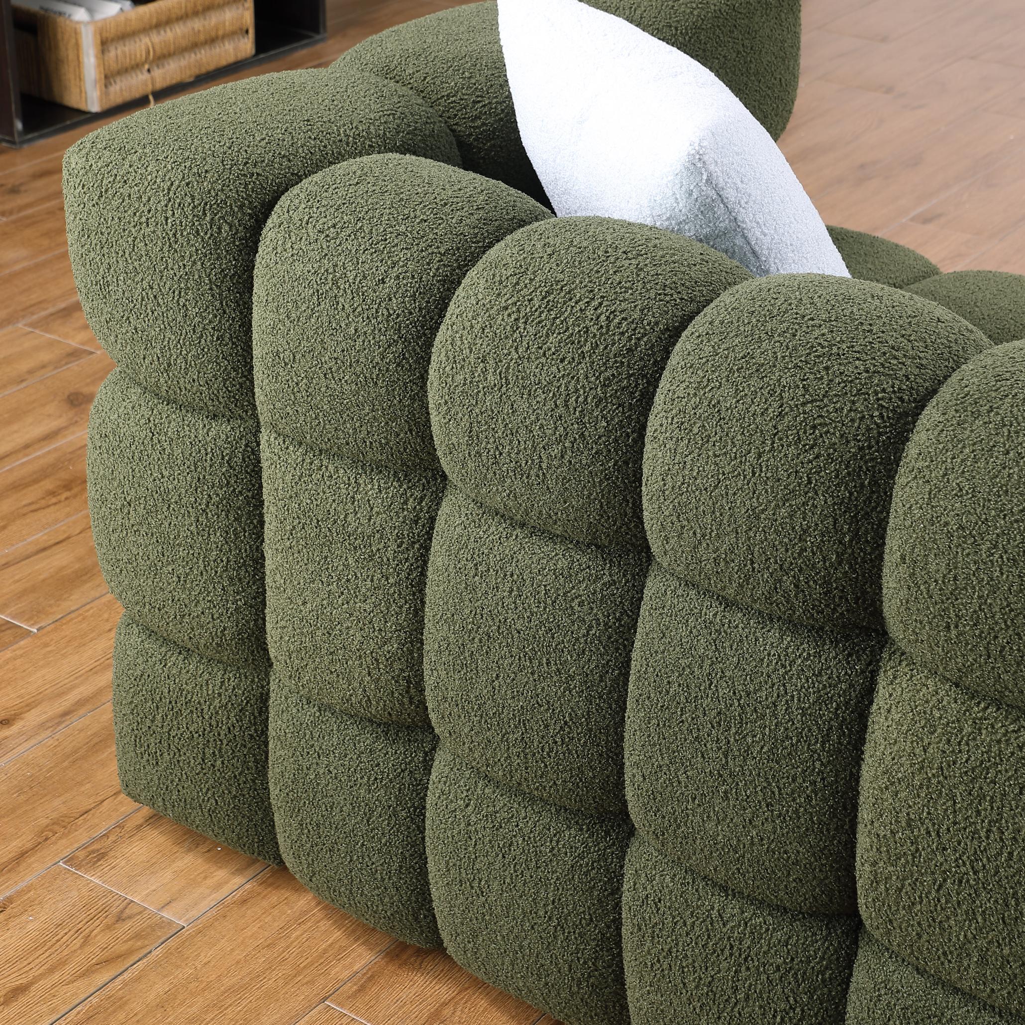 Green Marshmallow Sofa ,3 seater